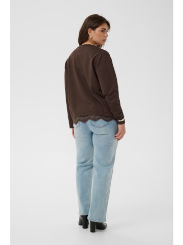 KAFFE curve Sweatshirt KCsophia Loose fit in Coffee Bean