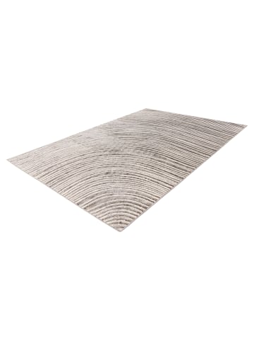 Vivorum Wohnzimmer Teppich – Kurzflorteppich Chalk 425 in silber - beige