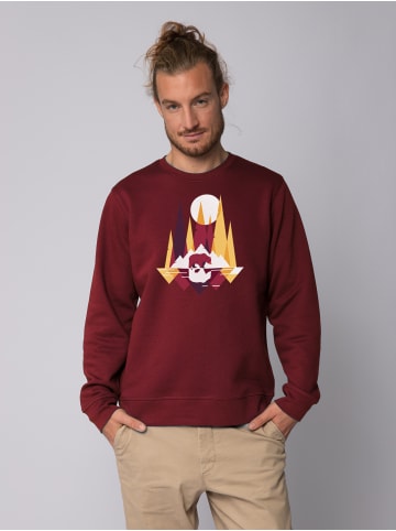 wat? Apparel Sweatshirt Von Bären und Bergen in Weinrot
