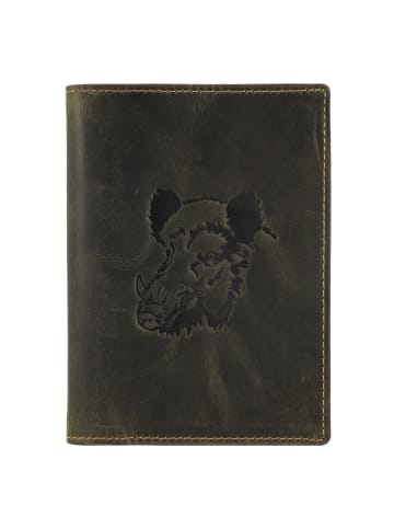 Greenburry Vintage Ausweisetui Leder 9.5 cm in wild boar