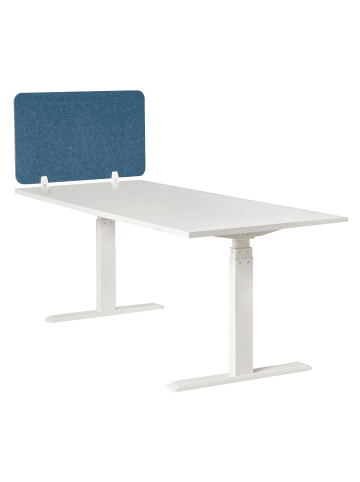 Beliani Schreibtischtrennwand SPLIT in Blau - (W) 80 x (H) 50 x (L) 1 cm