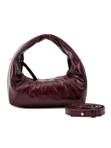 Les Visionnaires Greta Schultertasche Leder 20 cm in bordeaux red