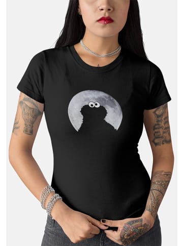 Sesamstraße T-Shirt Cookie Monster in Moonnight in black