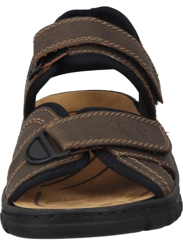 rieker Komfort-Sandalen in tabak/schwarz