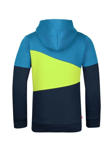 Trollkids Kapuzenpullover "Alesund" in Blau/Nachtblau/Limegrün