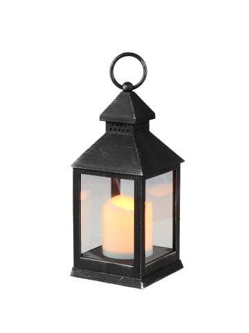 Ambiente Haus Laterne inkl. LED Kerze in Antikschwarz - (H) 24 cm