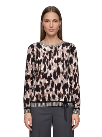 Betty Barclay Strickpullover langarm in Beige/Schwarz
