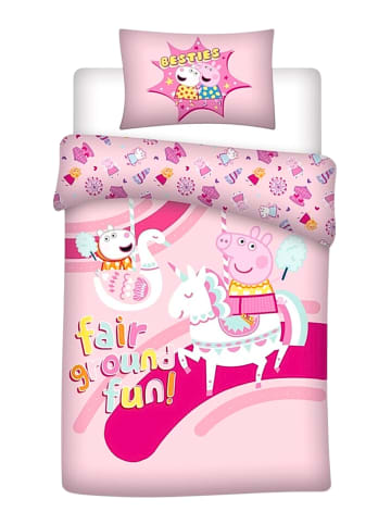 Peppa Pig 2-tlg.Set: Kinderbettwäsche Peppa Pig in Rosa