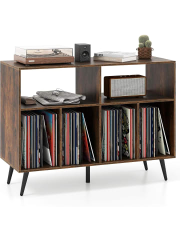 COSTWAY Plattenspielerständer 3-stufig in Braun