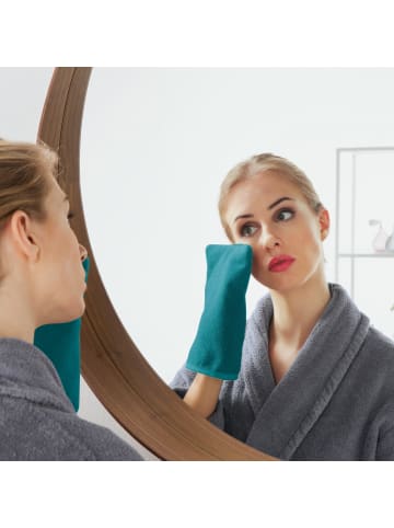 Erwin Müller Frottier Abschminkhandschuh 3er-Pack in petrol