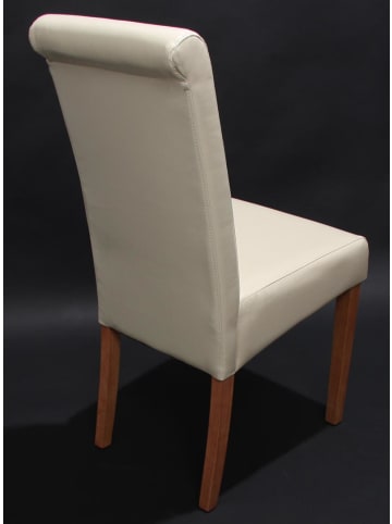 MCW 2er-Set Esszimmerstuhl Lecce II, Creme, helle Beine