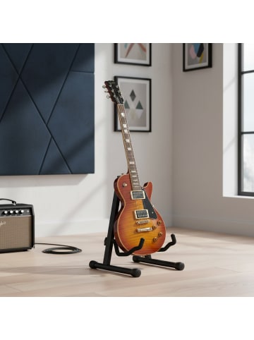 relaxdays Gitarrenständer in Schwarz - (B)29 x (H)39 x (T)31 cm