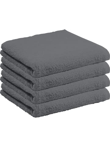 REDBEST Frottier Duschtuch 4er-Pack Oceanside in anthrazit