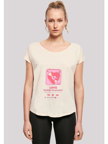 F4NT4STIC Long Cut T-Shirt Love Oldies Playlist  Valentinstag in Whitesand