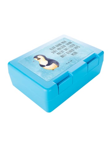 Mr. & Mrs. Panda Frischhaltedose Pinguin Diät mit Spruch in Eisblau