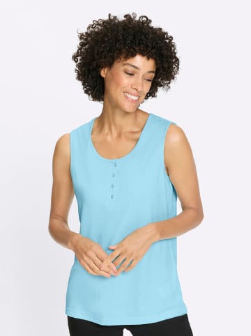 Sieh an! Top in aquamarin