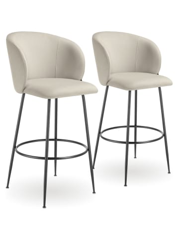 tectake Barstuhl gepolstert, 51 x 60 x 106 cm, Belastbarkeit 120 kg