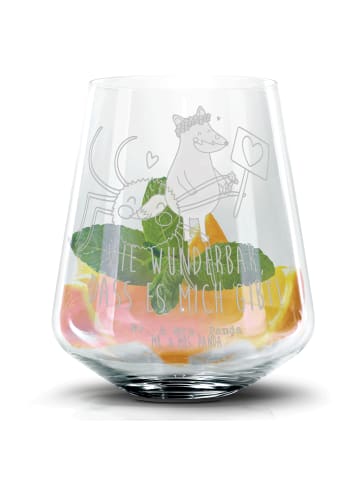 Mr. & Mrs. Panda Blümchentail Glas Spinne Agathe Motivation ohne Spruch in Transparent