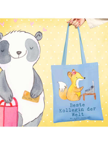 Mr. & Mrs. Panda Tragetasche Fuchs Beste Kollegin der Welt mit S... in Sky Blue
