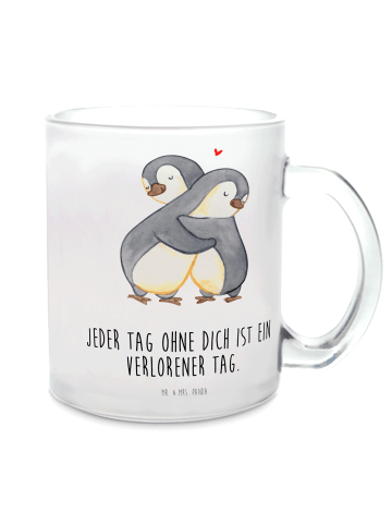 Mr. & Mrs. Panda Tasse Pinguine Kuscheln mit Spruch in Transparent