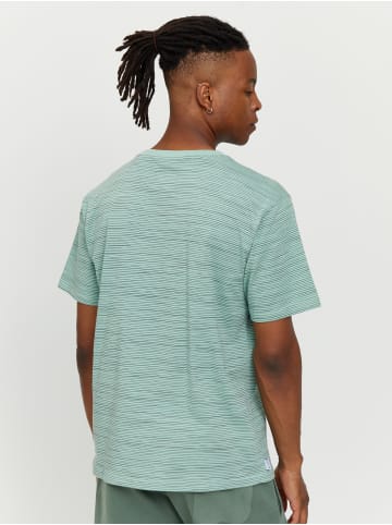 MAZINE T-Shirt Keith Striped T in cobalt green/night blue