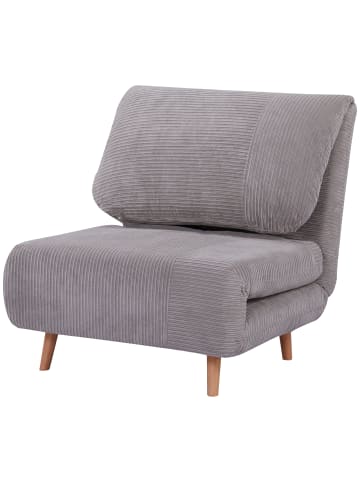 HOMCOM Schlafsofa-82L x 87B x 89H cm-Hellgrau