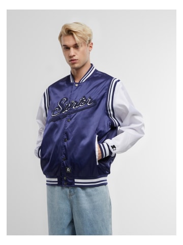 STARTER STARTER Starter Satin College Jacket in deepnight