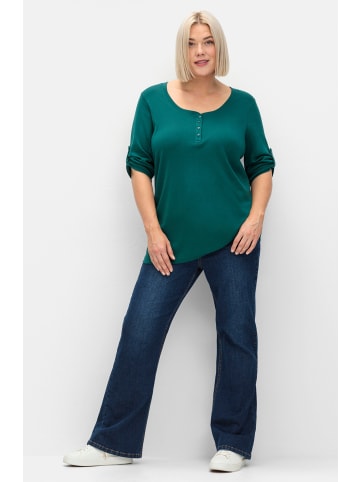 sheego 3/4-Arm-Shirt in petrol