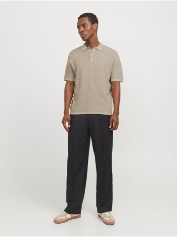 Jack & Jones Einzigartiges Knit Polo-Shirt mit Kentkragen in Braun