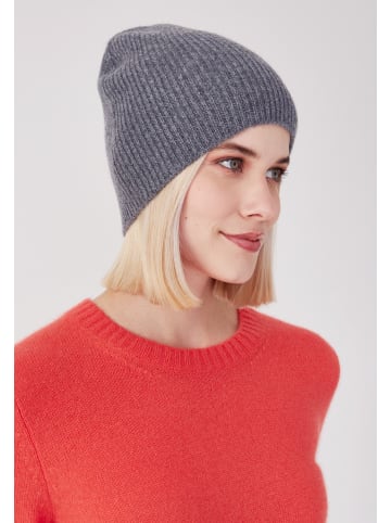 Style Republic Kaschmir Beanie fein gerippt in grey melange