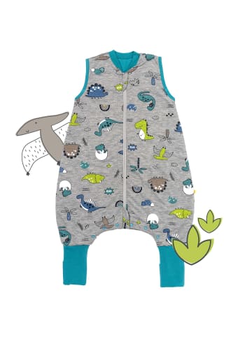 Schlummersack Schlafsack mit Füßen und umklappbaren Bündchen, 1.0 TOG in Anthrazit