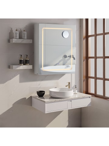 VASAGLE Badezimmerschrank Kailyn in Weiß - (B)16.5 x (H)60 x (T)50 cm