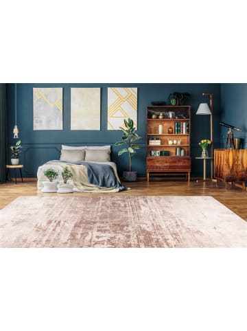Arte Espina Wohnzimmer Teppich – Kurzflorteppich Saphira 100 in beige - rechteckig