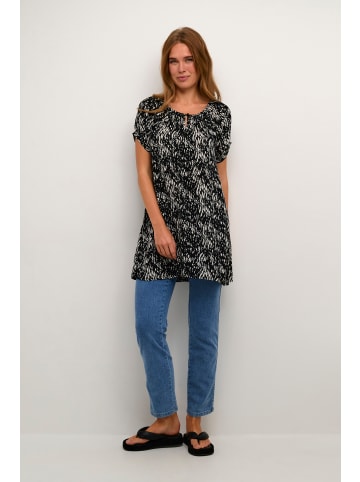 Kaffe Tunika KAamber in Black/White Graphic Snake