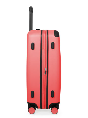 Hauptstadtkoffer Spree - Mittelgroßer Koffer Hartschale Trolley 65 cm, TSA, 74 L in Korall