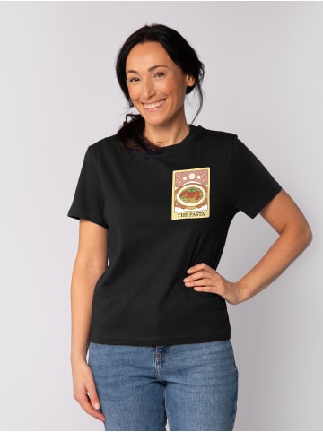 wat? Apparel T-Shirt Tarot The Pasta in Schwarz