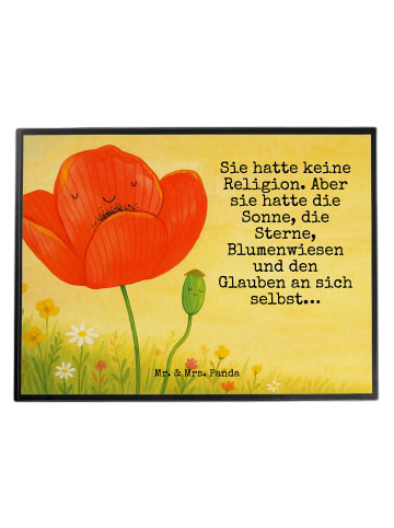 Mr. & Mrs. Panda Schreibunterlage Blume Mohnblume Design mit Spruch in Weiß