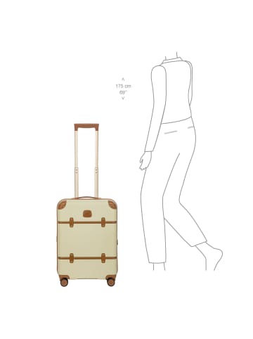BRIC`s Bellagio 4 Rollen Kabinentrolley 55 cm creme