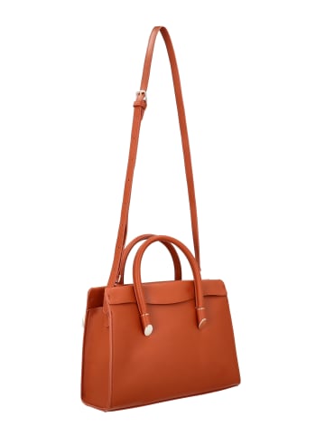 usha BLACK LABEL Women Eco-Leather Handbag With Adjustable Additional Strap in Camel