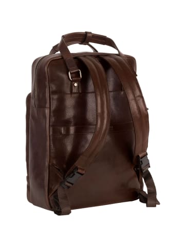 Leonhard Heyden Roma Rucksack Leder 42 cm Laptopfach in braun