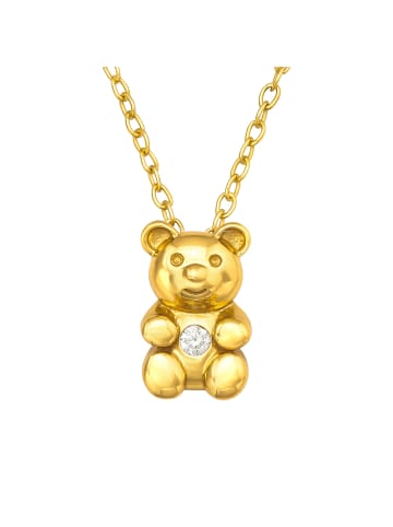 Alexander York Kette mit Anhänger TEDDYBÄR in Gold aus 925 Sterling Silber, 2-tlg.