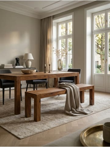 KADIMA DESIGN Esszimmer Sitzbank MUMBAI Massiv-Holz 180 x 45 x 35 cm in Massivholz