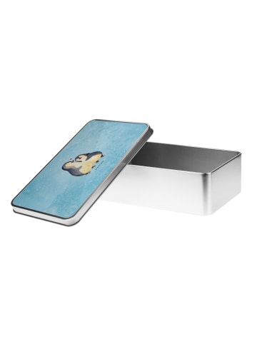 Mr. & Mrs. Panda Geschenkbox Pinguin umarmen ohne Spruch in Eisblau