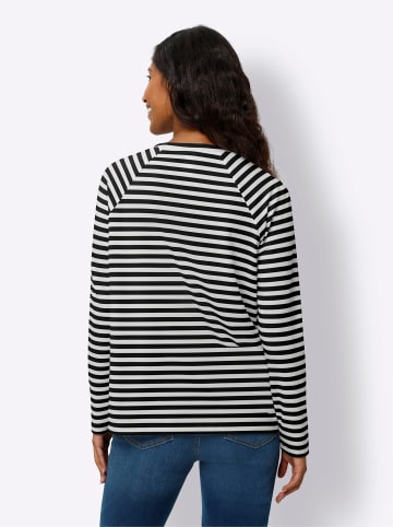 Heine Langarm-Shirt in schwarz-ecru-gestreift