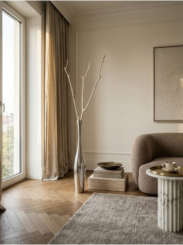 KADIMA DESIGN Deko Vase groß BOTTLE S Aluminium modern mit 1 Öffnung in Silber