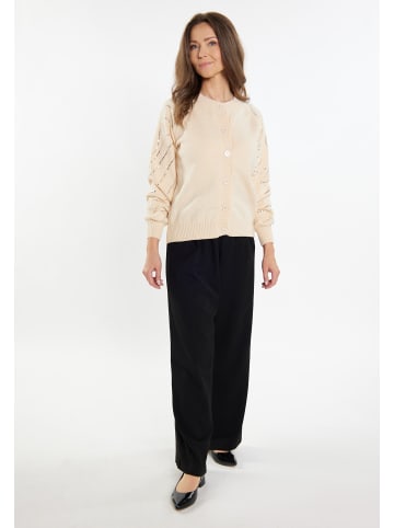 usha BLACK LABEL Damen Strick Cardigan in Creme