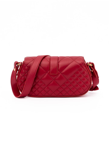 Versace Rot Leder gesteppt Schulter Riemen Tasche