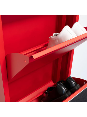 ebuy24 Schuhschrank Pisa 3 Rot 150 x 16 cm