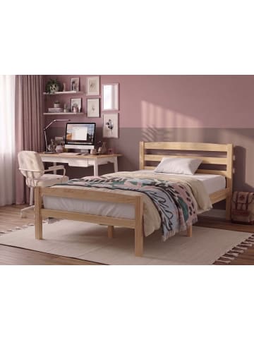 Beliani Kinderbett ECHALLON in Braun - (W) 87 x (H) 71 x (L) 208 cm