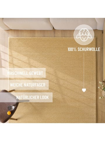 Wecon Home Wollteppich Castello ONE in sand beige